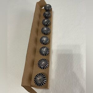 Drawer Cabinet Pulls Black White Burst 8 Pieces Casa Decor